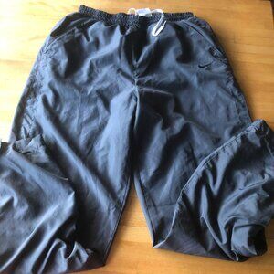 Nike Training Pants Fleece Lined Dark Grey Sweatpants Drawstring  Men's Size M